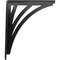 Ekena Millwork Nevio Wrought Iron Bracket, (Single center brace), Powder Coated Black 1 1/2"W x 10"D x 12"H BKTM01X10X12SNE - alternate 3